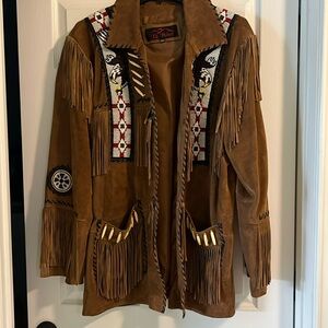 Men’s suede coat, Indian design never been worn very heavy